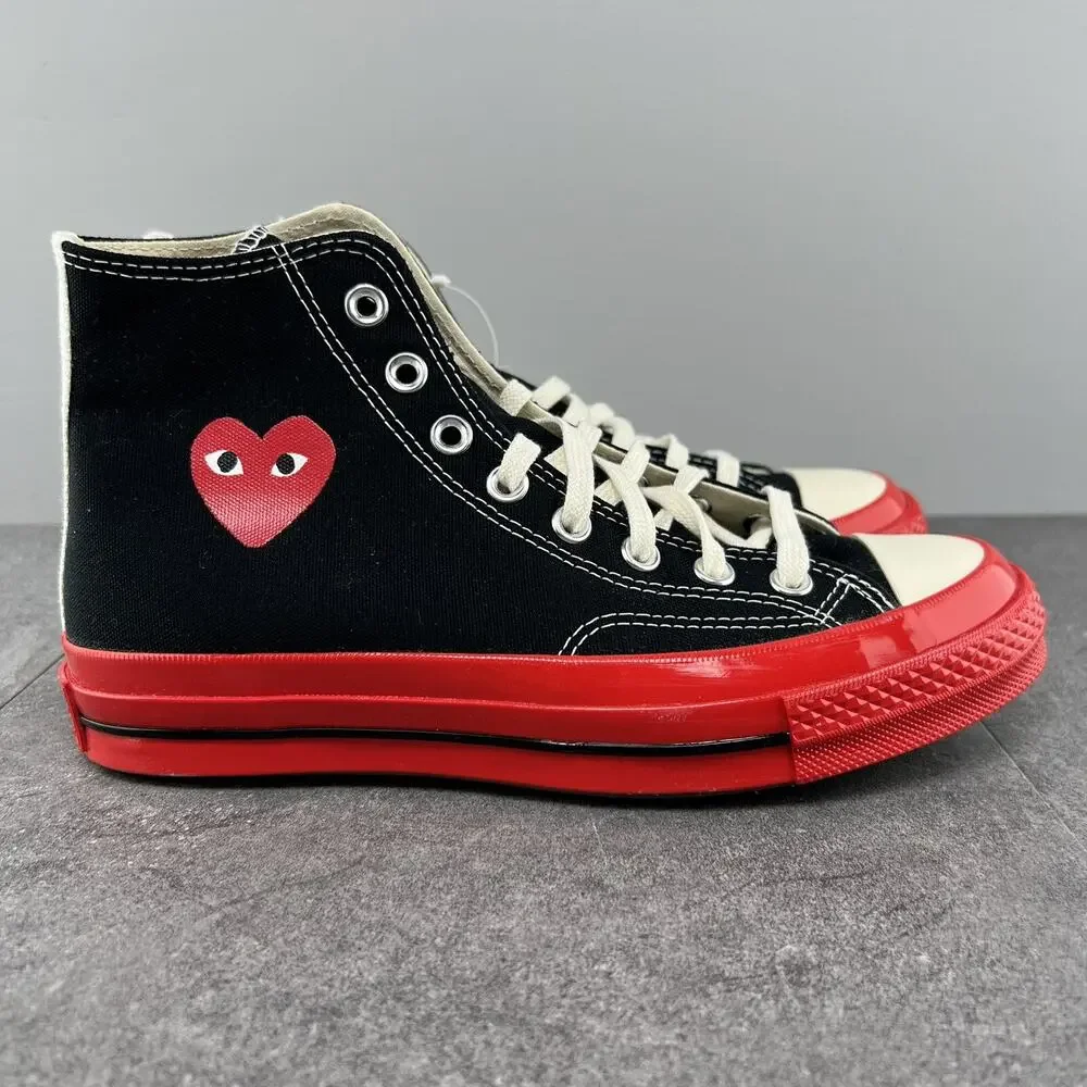 Converse Chuck Taylor All Star 70 Hi Comme Des Garcons Size 8.5 Mens Black Red